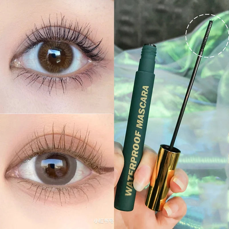Waterproof Mascara Eyelash Makeup 2 Colors Ultra-fine Curling Lengthening Not Smudge Black Brown Eyelashes Extension Cosmetics