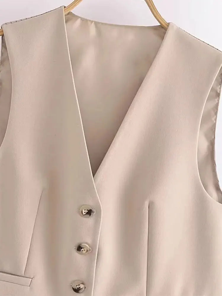 Autumn New Women's Suit Pants Sets For Women Fashion Vest + Pants Two Piece Set Womens Outfits