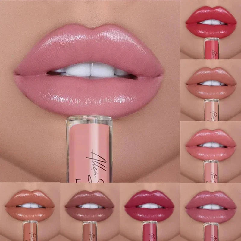 12 Colors Matte Velvet Lipstick Long Lasting Non-stick Cup Lip Gloss Waterproof Nude Pink Red Lip Tint Women Makeup Cosmetics